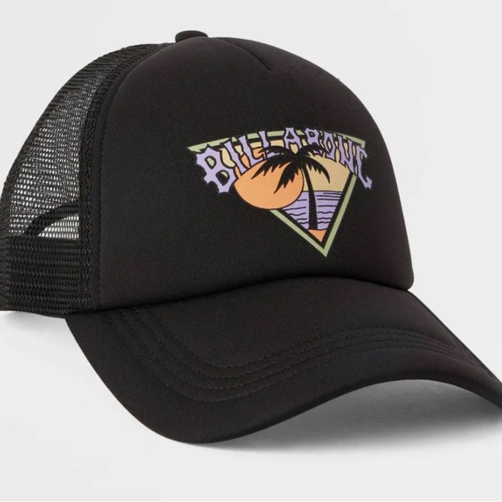Billabong Black Hat with Sunset Logo